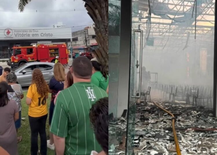cristaos-louvam-em-frente-a-igreja-destruida-por-incendio-em-recife:-‘estamos-de-pe’